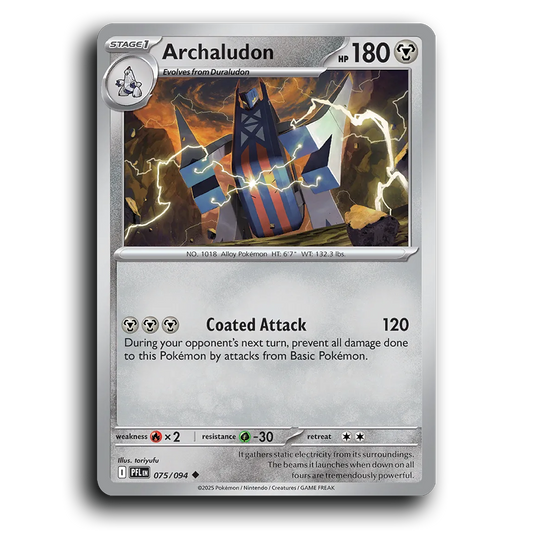 Archaludon (075/094) [Phantasmal Flames] Uncommon Pokemon Card TCG Near Mint NM