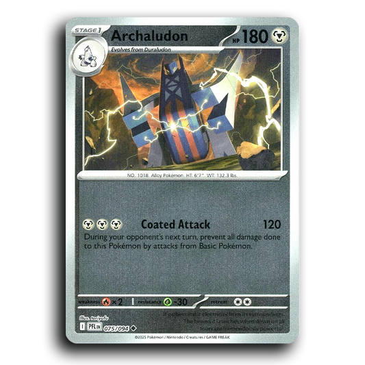 Archaludon (075/094) [Phantasmal Flames] Uncommon Pokemon Card TCG Near Mint NM Reverse Holo