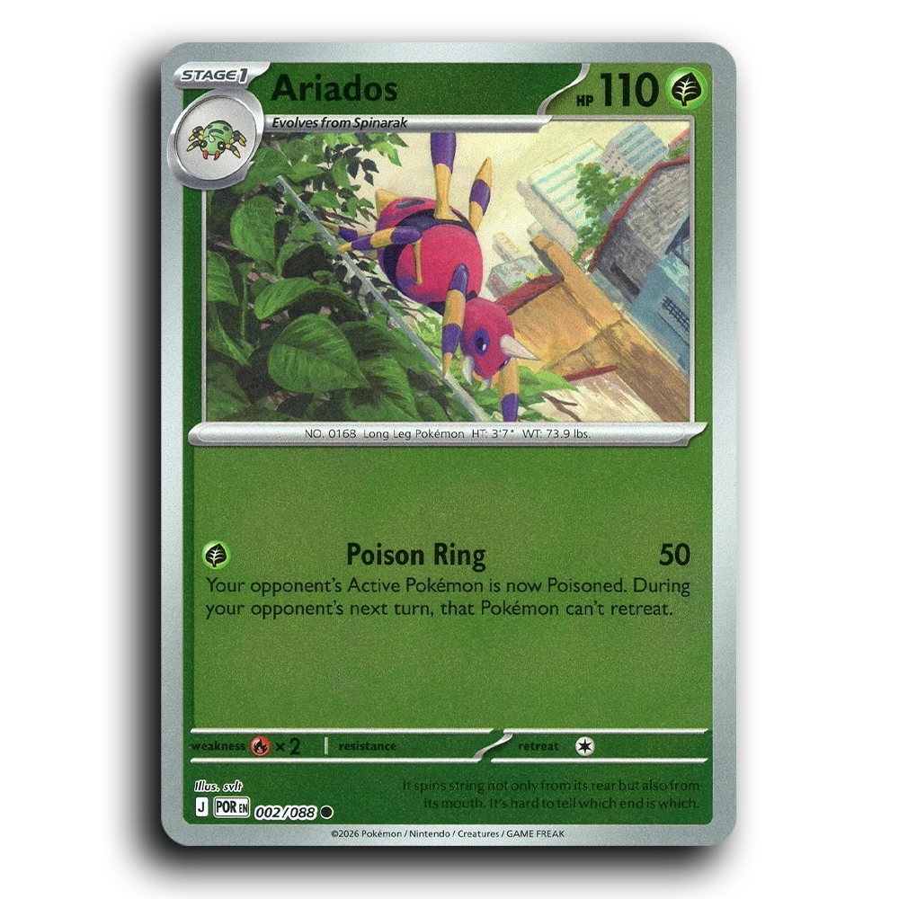 Ariados (002/088) [Perfect Order] Common Pokemon Card TCG Near Mint NM Reverse Holo