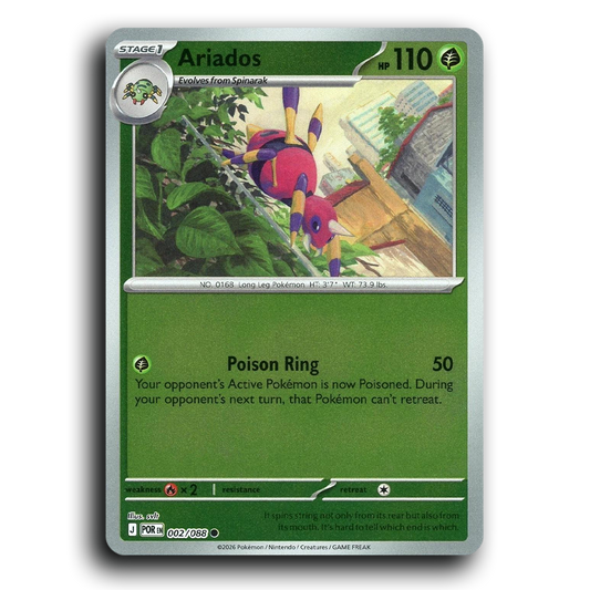 Ariados (002/088) [Perfect Order] Common Pokemon Card TCG Near Mint NM Reverse Holo