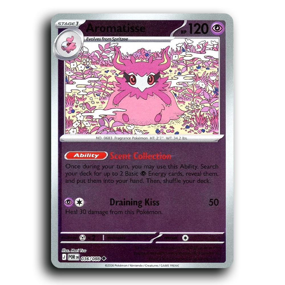 Aromatisse (036/088) [Perfect Order] Uncommon Pokemon Card TCG Near Mint NM Reverse Holo