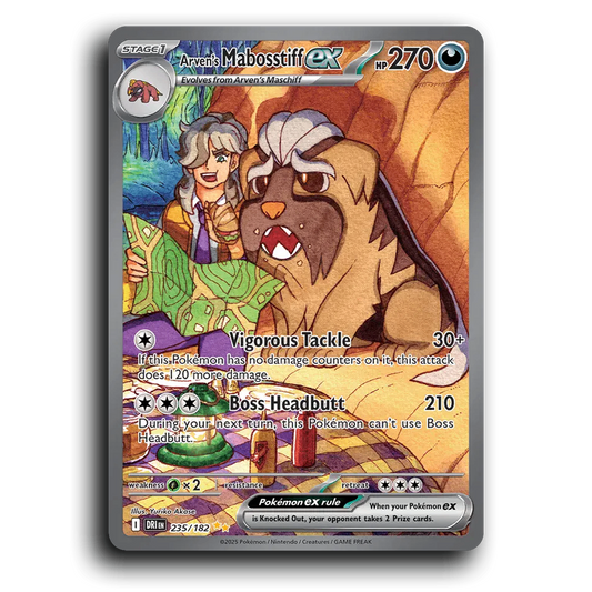 Arven's Mabosstiff ex 235/182 Destined Rivals Special Illustration Rare Pokemon Card TCG Holofoil