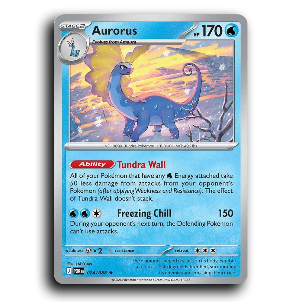 Aurorus (024/088) [Perfect Order] Rare Pokemon Card TCG Near Mint NM Holofoil