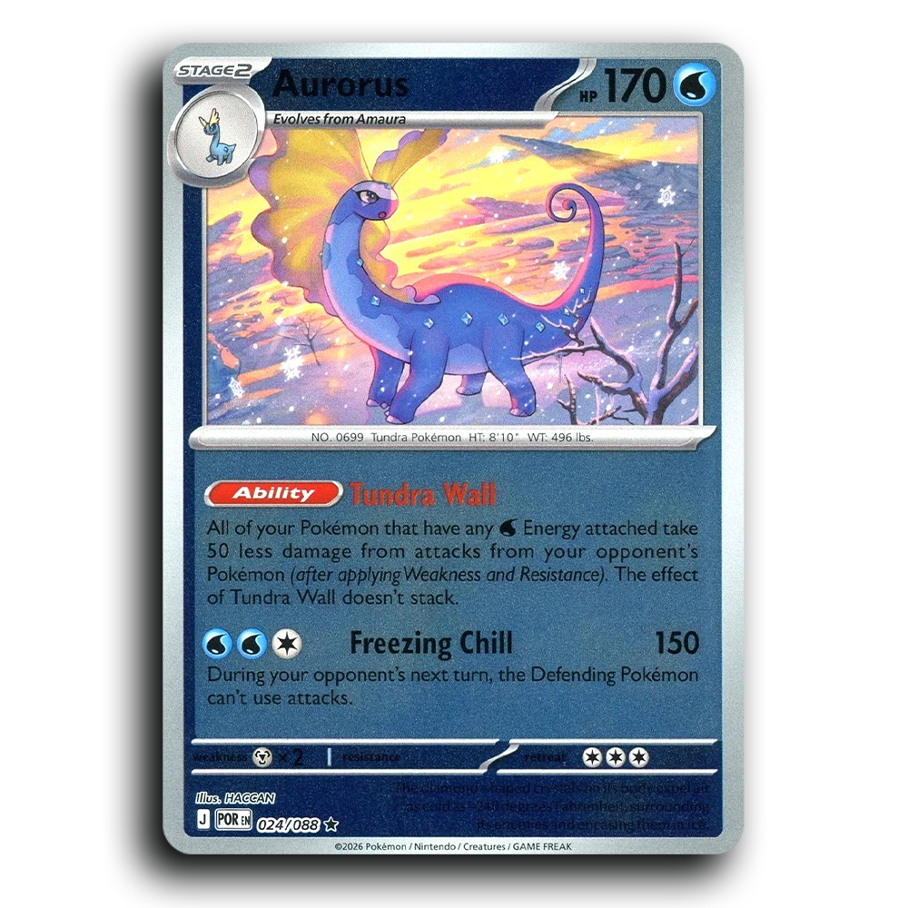 Aurorus (024/088) [Perfect Order] Rare Pokemon Card TCG Near Mint NM Reverse Holo