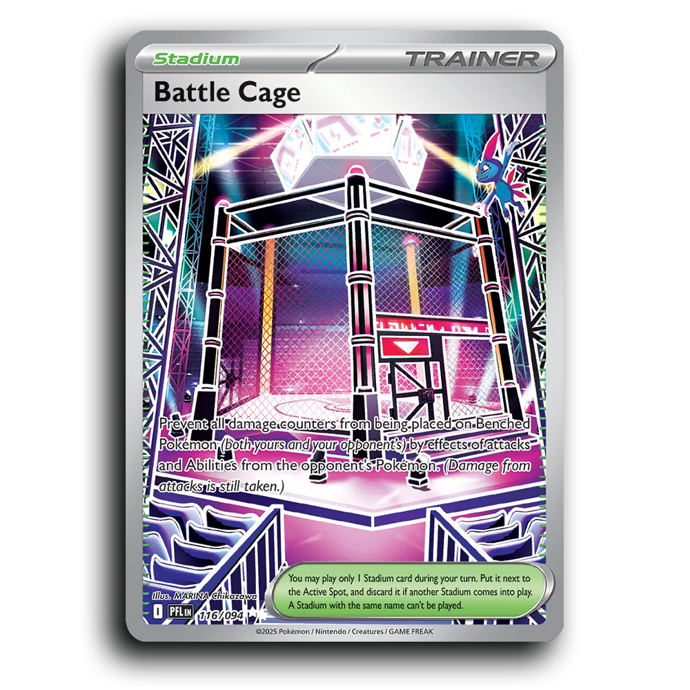 Battle Cage (116/094) [Phantasmal Flames] Ultra Rare Pokemon Card TCG Near Mint NM Holofoil