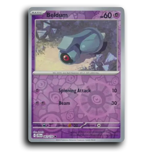 Beldum 061/159 Journey Together Common Pokemon Card TCG Reverse Holo