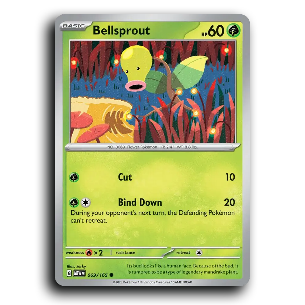Bellsprout 069/165 151 Common Pokemon Card TCG Near Mint NM