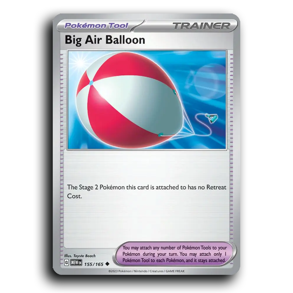 Big Air Balloon 155/165 151 Uncommon Pokemon Card TCG Near Mint NM