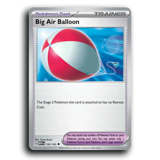 Big Air Balloon 155/165 151 Uncommon Pokemon Card TCG Near Mint NM