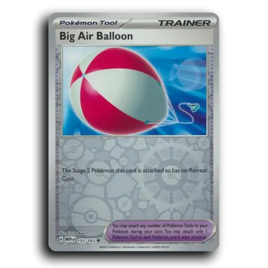 Big Air Balloon 155/165 151 Uncommon Pokemon Card TCG Near Mint NM Reverse Holo