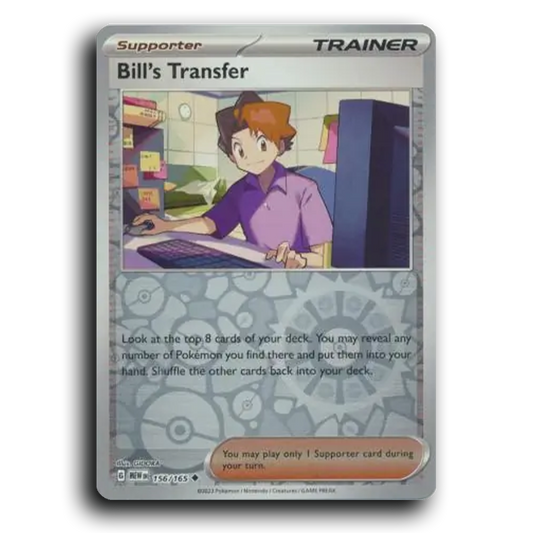 Bill's Transfer 156/165 151 Uncommon Pokemon Card TCG Near Mint NM Reverse Holo