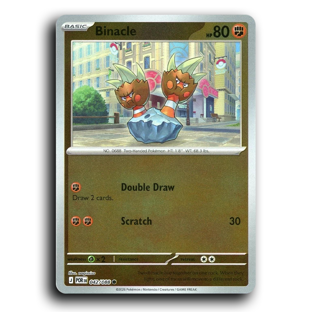 Binacle (042/088) [Perfect Order] Common Pokemon Card TCG Near Mint NM Reverse Holo