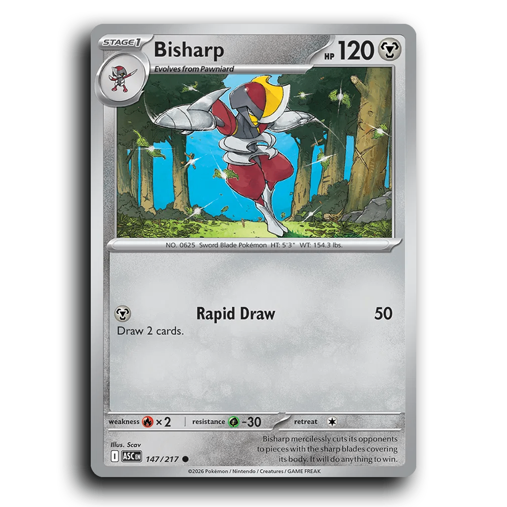 Bisharp 147/217 Ascended Heroes Common Pokemon Card TCG Near Mint NM