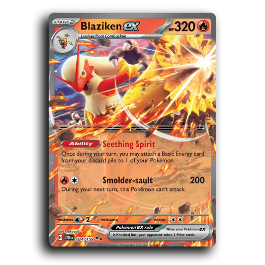 Blaziken ex 024/159 Journey Together Double Rare Pokemon Card TCG Holofoil