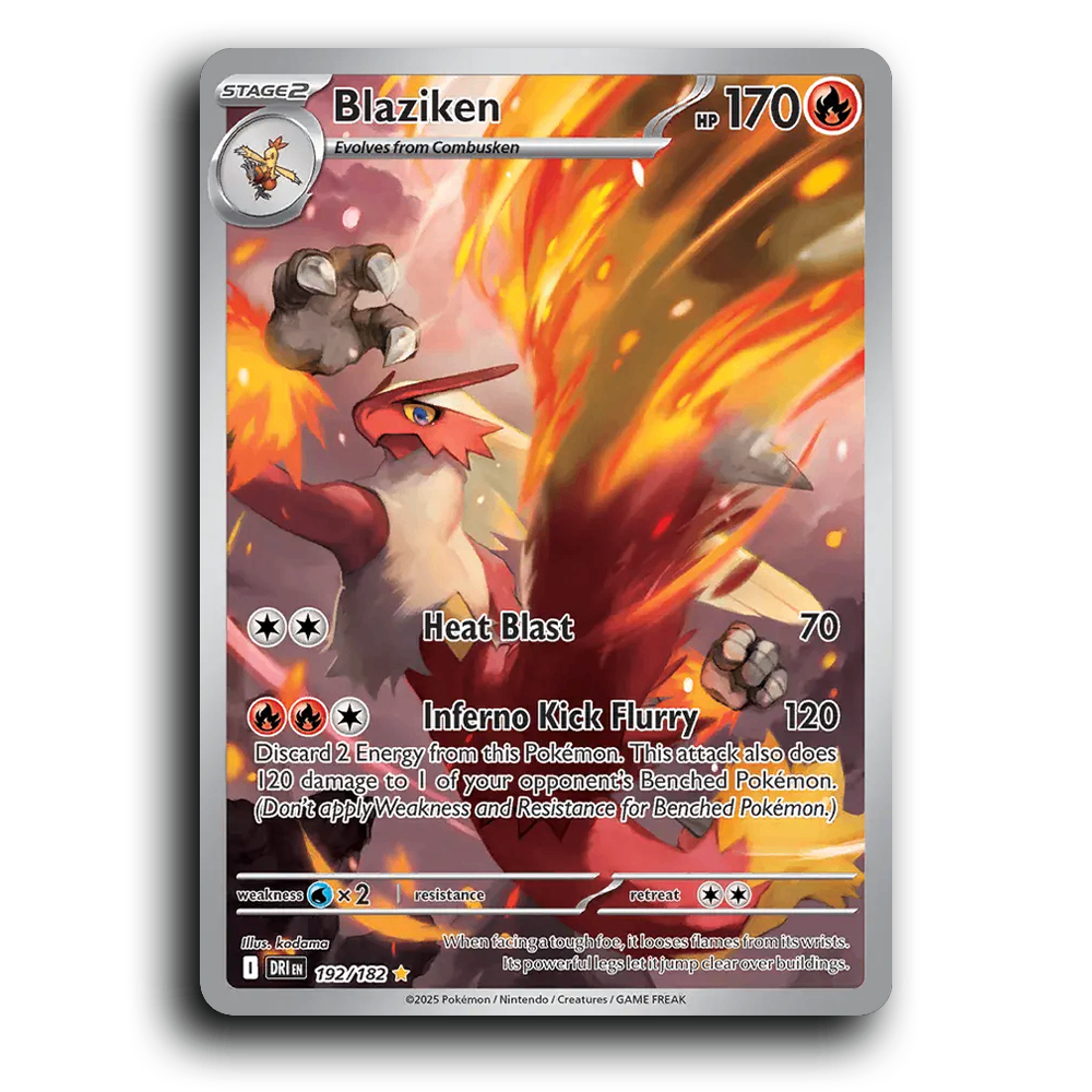 Blaziken 192/182 Destined Rivals Illustration Rare Pokemon Card TCG Holofoil