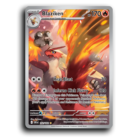 Blaziken 192/182 Destined Rivals Illustration Rare Pokemon Card TCG Holofoil