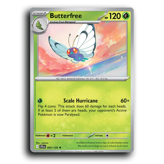 Butterfree Journey Together 003/159 Rare Near Mint Pokemon Card TCG
