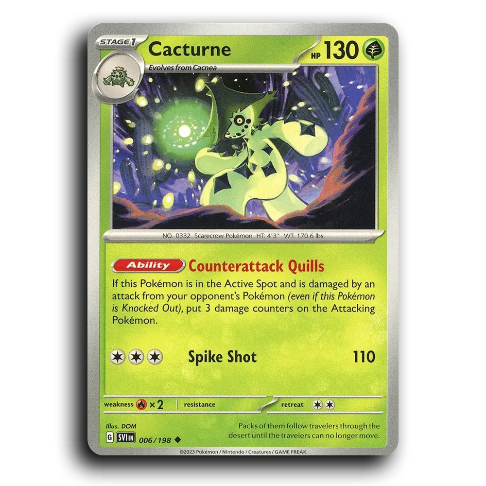 Cacturne (006/198) [Scarlet & Violet] Uncommon Pokemon Card TCG Near Mint NM