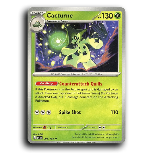 Cacturne (006/198) [Scarlet & Violet] Uncommon Pokemon Card TCG Near Mint NM