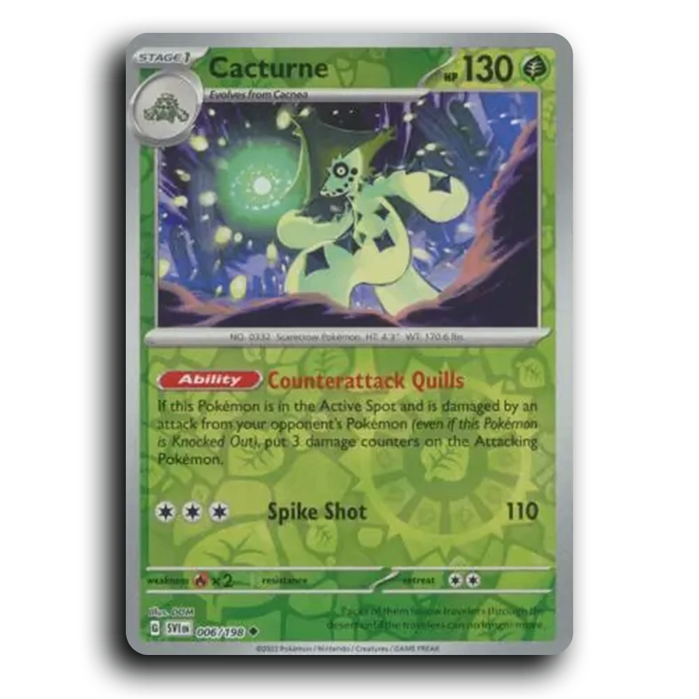 Cacturne (006/198) [Scarlet & Violet] Uncommon Pokemon Card TCG Near Mint NM Reverse Holo