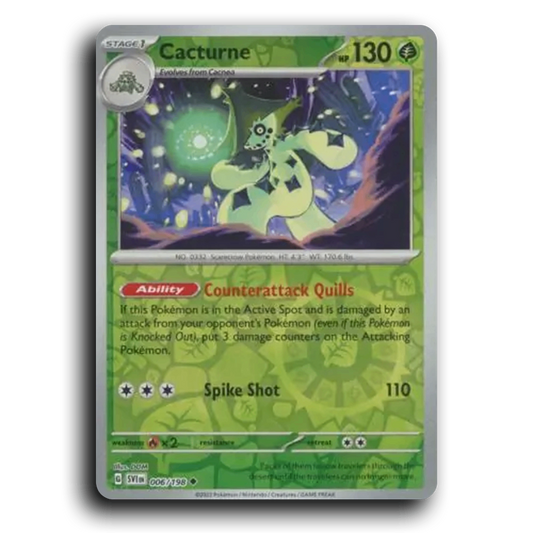 Cacturne (006/198) [Scarlet & Violet] Uncommon Pokemon Card TCG Near Mint NM Reverse Holo