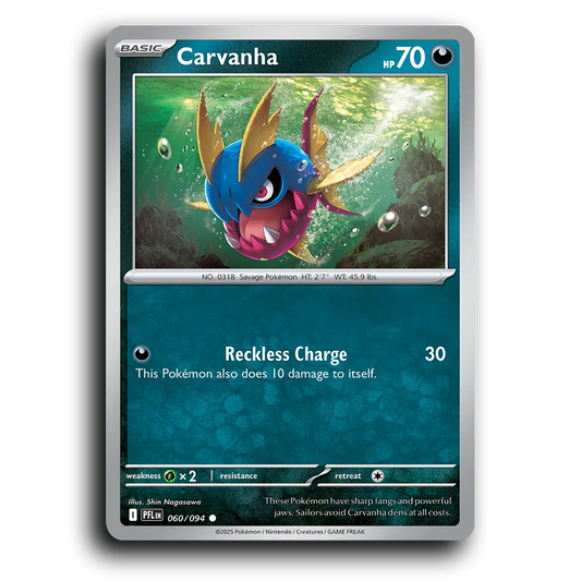 Carvanha (060/094) [Phantasmal Flames] Common Pokemon Card TCG Near Mint NM