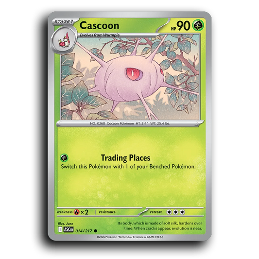 Cascoon 014/217 Ascended Heroes Common Pokemon Card TCG Near Mint NM