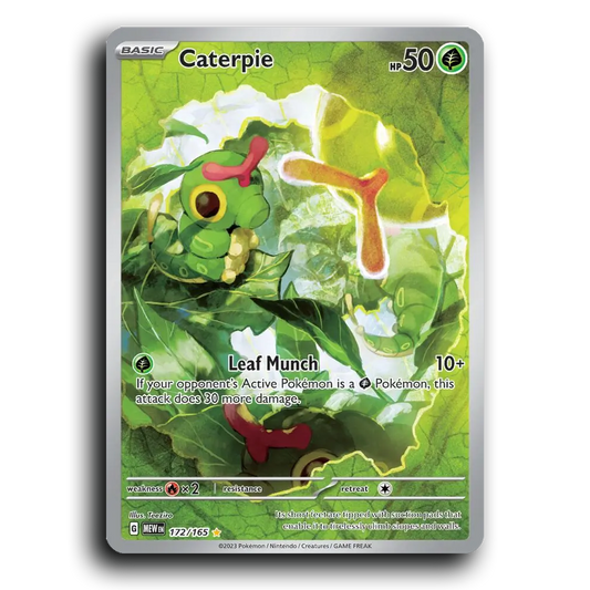 Caterpie 172/165 151 Illustration Rare Pokemon Card TCG Near Mint NM