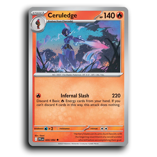 Ceruledge (020/094) [Phantasmal Flames] Uncommon Pokemon Card TCG Near Mint NM