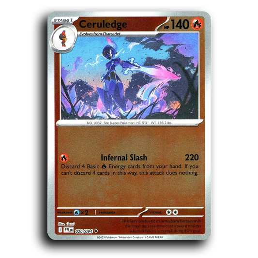 Ceruledge (020/094) [Phantasmal Flames] Uncommon Pokemon Card TCG Near Mint NM Reverse Holo