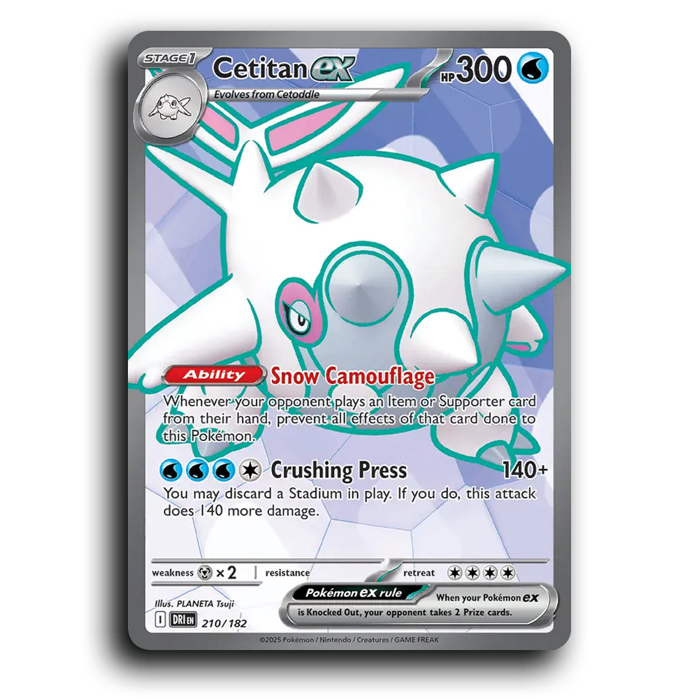 Cetitan ex 210/182 Destined Rivals Ultra Rare Pokemon Card TCG Holofoil