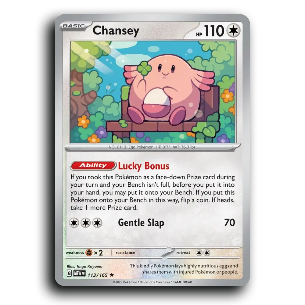 Chansey 113/165 151 Rare Pokemon Card TCG Near Mint NM Holofoil