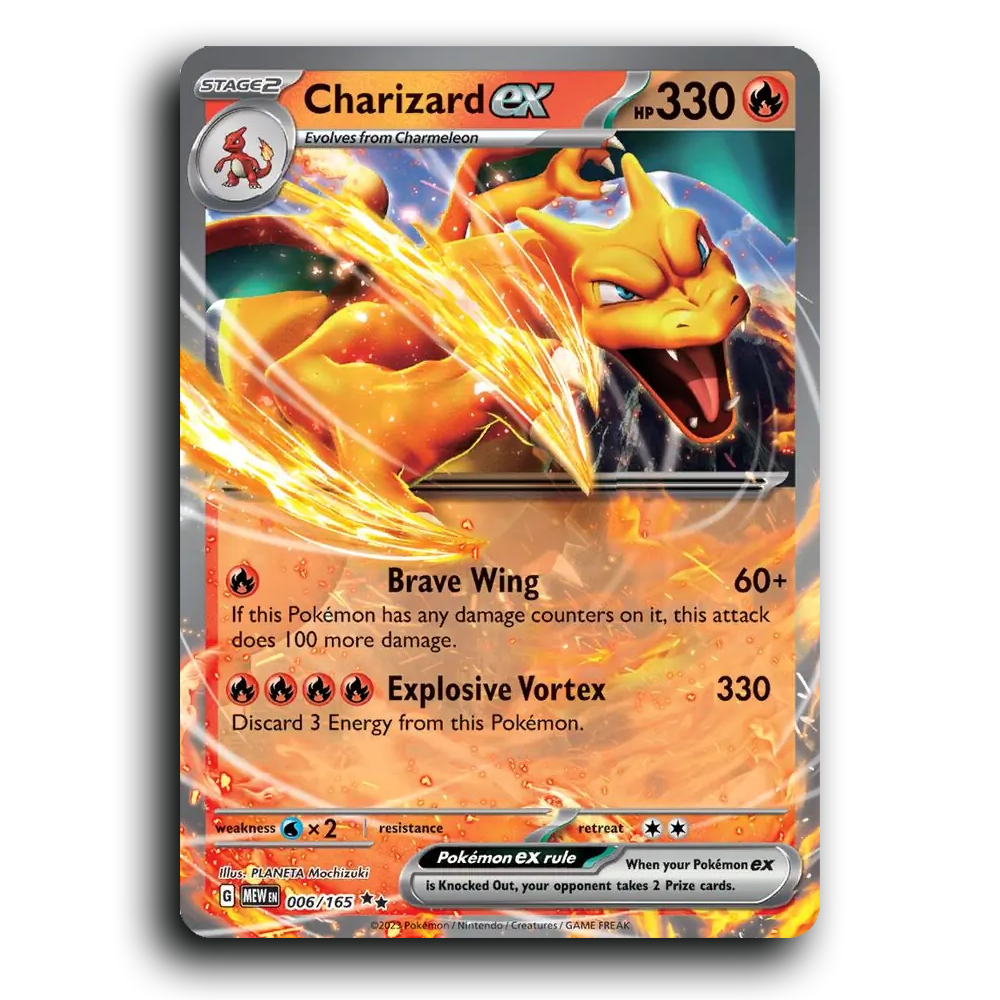 Charizard ex 006/165 151 Double Rare Pokemon Card TCG Holofoil