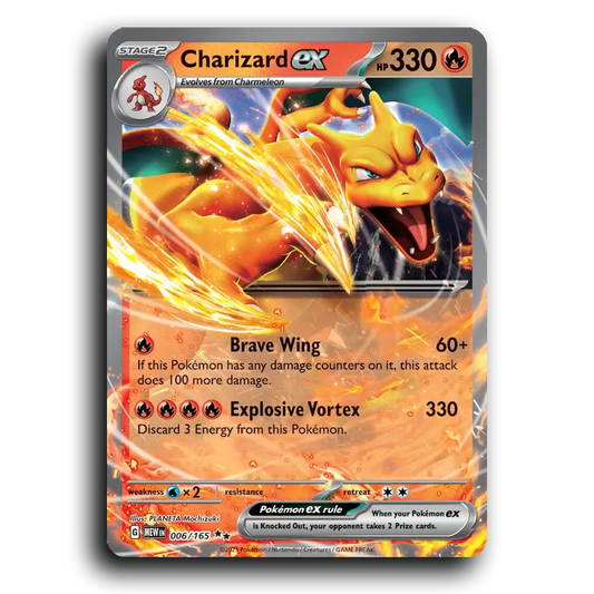 Charizard ex 006/165 151 Double Rare Pokemon Card TCG Holofoil