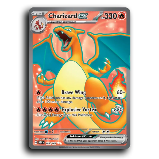 Charizard ex 183/165 151 Ultra Rare Pokemon Card TCG Near Mint NM Holofoil
