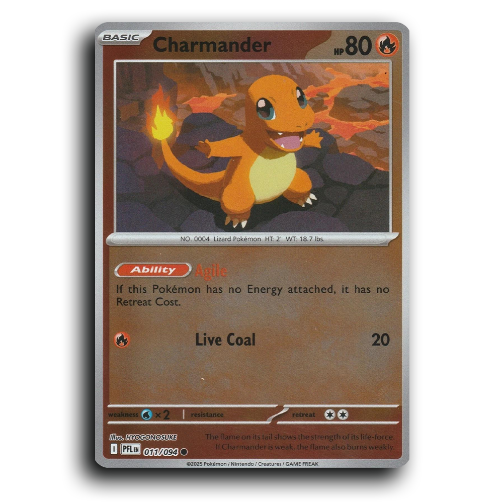 Charmander (011/094) [Phantasmal Flames] Common Pokemon Card TCG Near Mint NM Reverse Holo