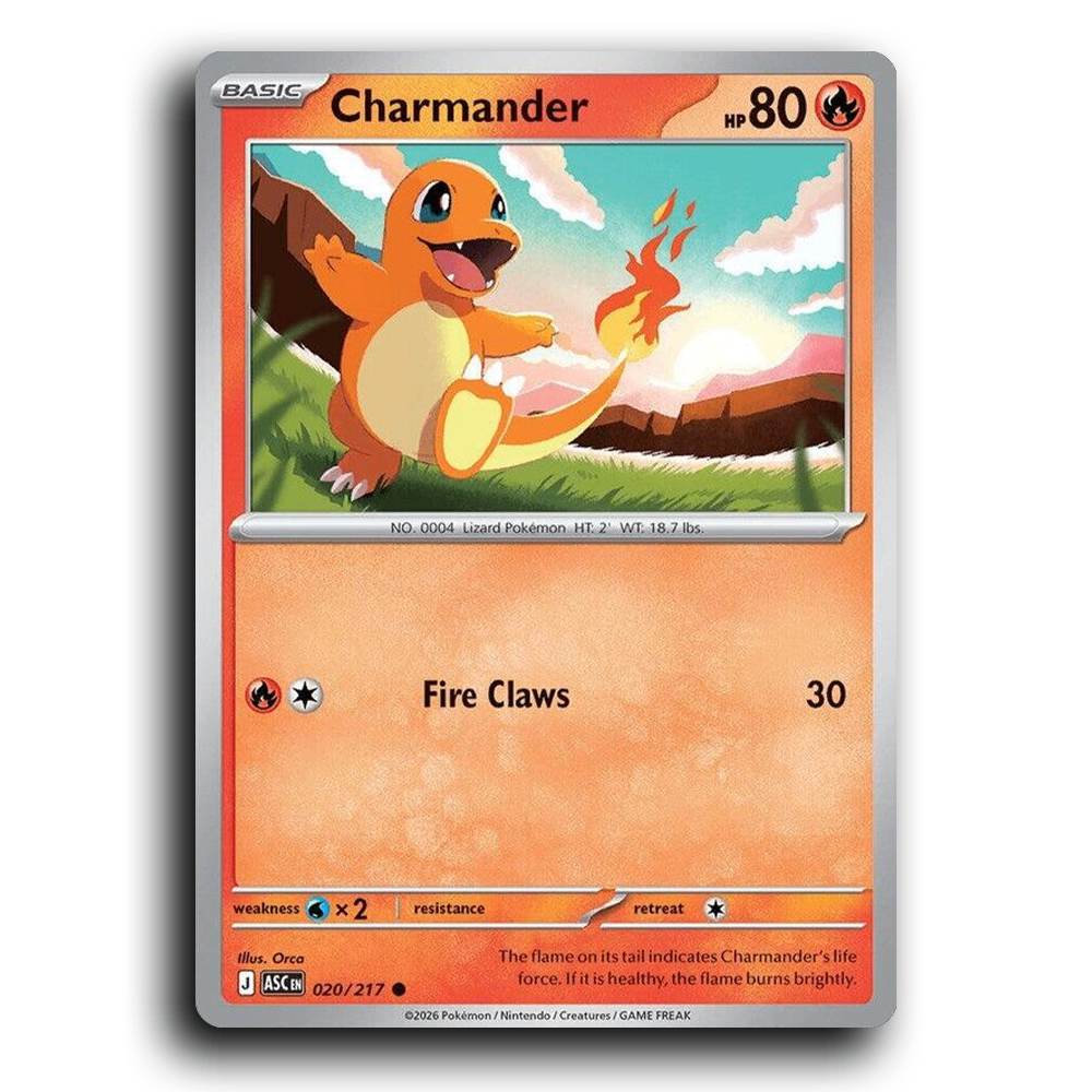 Charmander 020/217 Ascended Heroes Common Pokemon Card TCG Near Mint NM