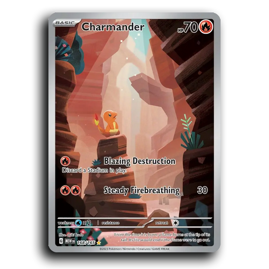 Charmander 168/165 151 Illustration Rare Pokemon Card TCG Near Mint NM Holofoil