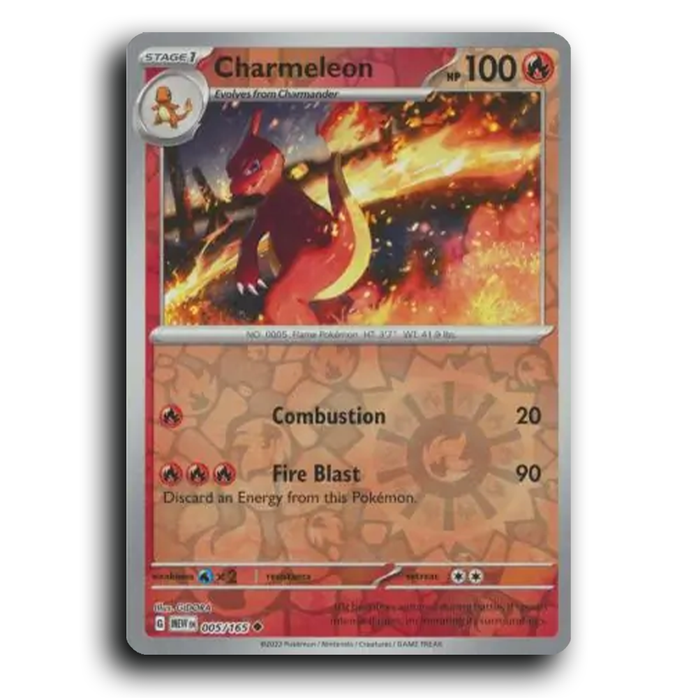 Charmeleon 005/165 151 Uncommon Pokemon Card TCG Reverse Holo
