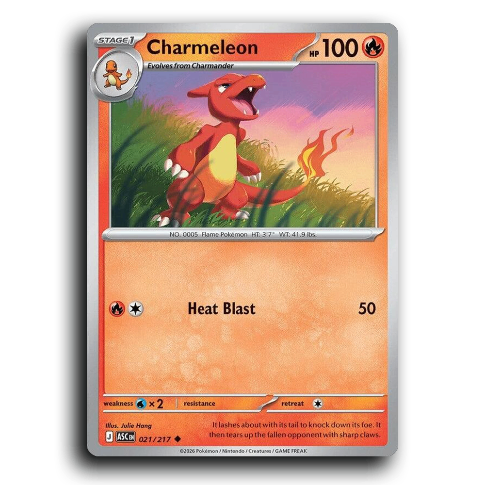 Charmeleon 021/217 Ascended Heroes Uncommon Pokemon Card TCG Near Mint NM