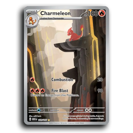 Charmeleon 169/165 151 Illustration Rare Pokemon Card TCG Near Mint NM Holofoil