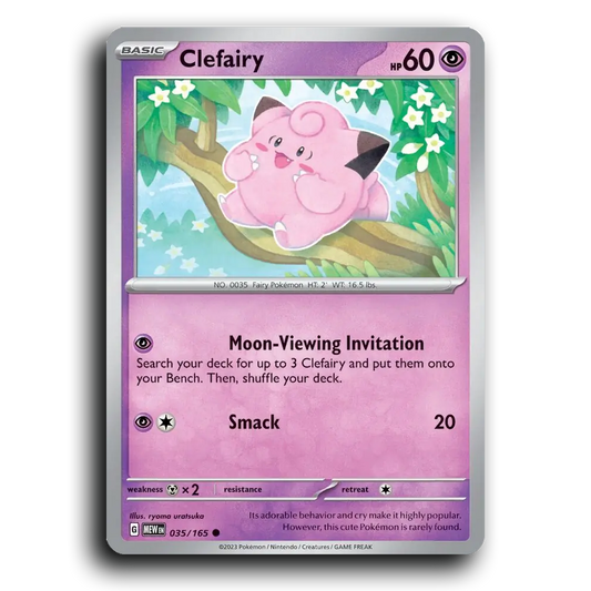 Clefairy 035/165 151 Common Pokemon Card TCG
