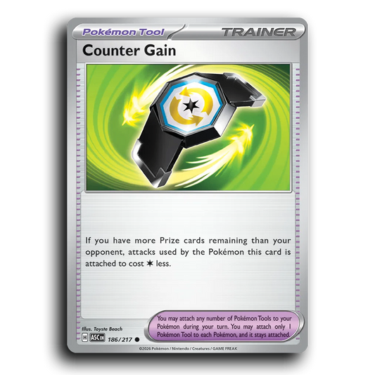 Counter Gain 186/217 Ascended Heroes Common Pokemon Card TCG Near Mint NM