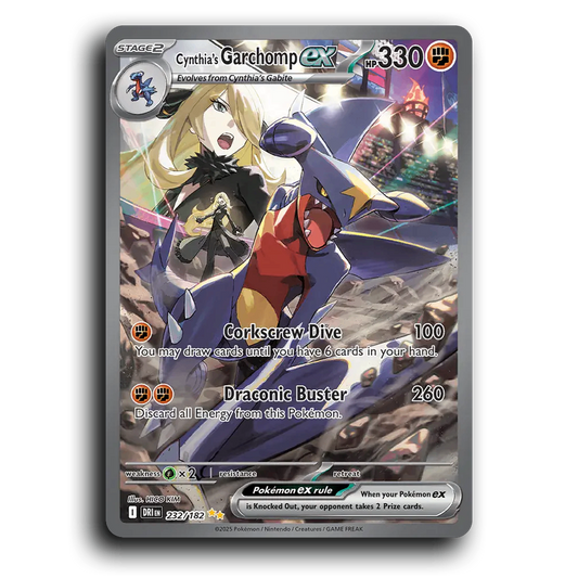 Cynthia's Garchomp ex 232/182 Destined Rivals Special Illustration Rare Pokemon Card TCG Holofoil