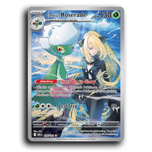 Cynthia's Roserade 184/182 Destined Rivals Illustration Rare Pokemon Card TCG Holofoil