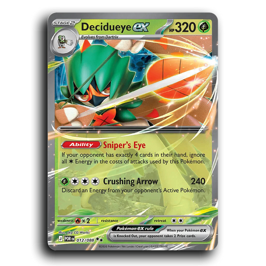 Decidueye ex (012/088) [Perfect Order] Double Rare Pokemon Card TCG Near Mint NM