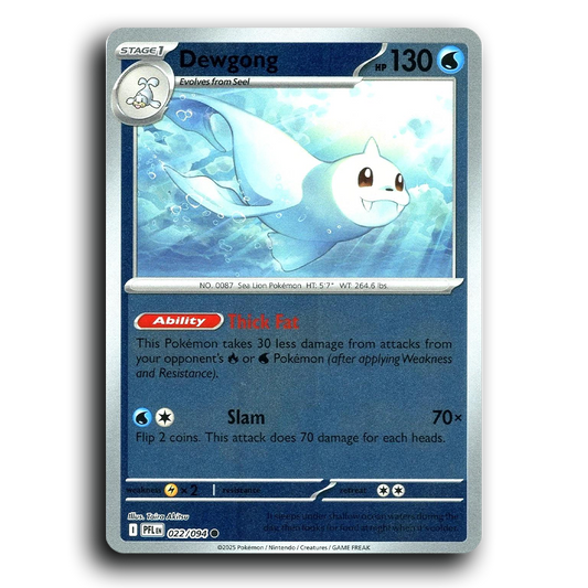 Dewgong (022/094) [Phantasmal Flames] Common Pokemon Card TCG Near Mint NM Reverse Holo
