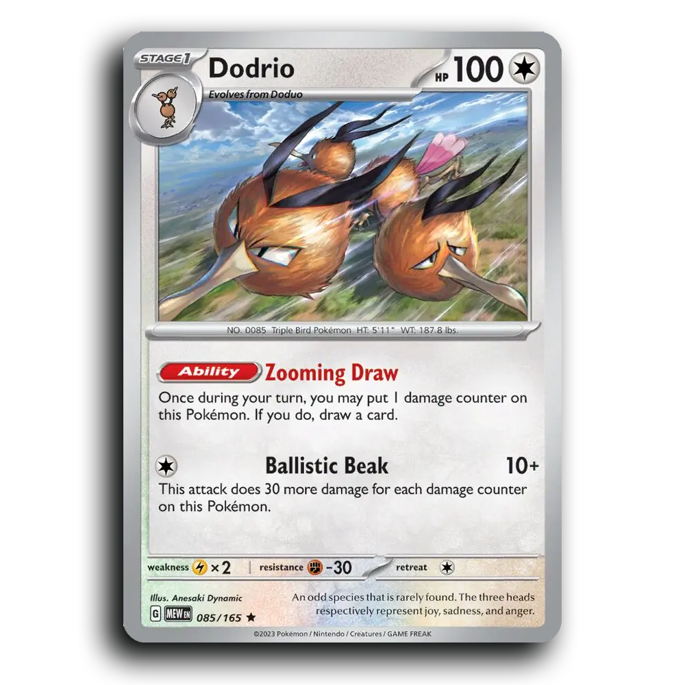 Dodrio 085/165 151 Rare Pokemon Card TCG Near Mint NM Holofoil