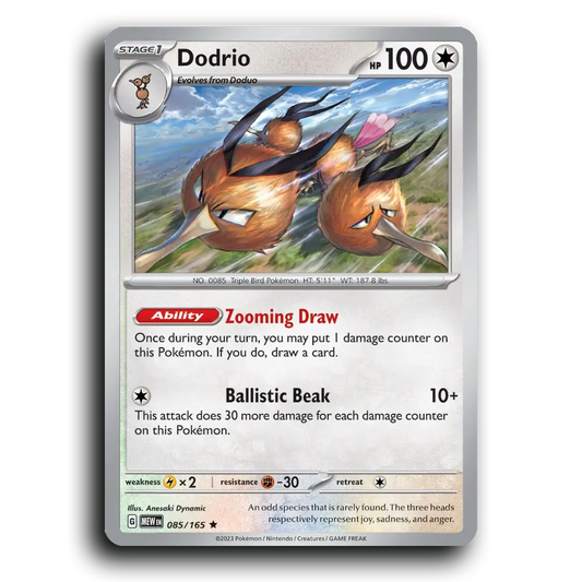 Dodrio 085/165 151 Rare Pokemon Card TCG Near Mint NM Holofoil
