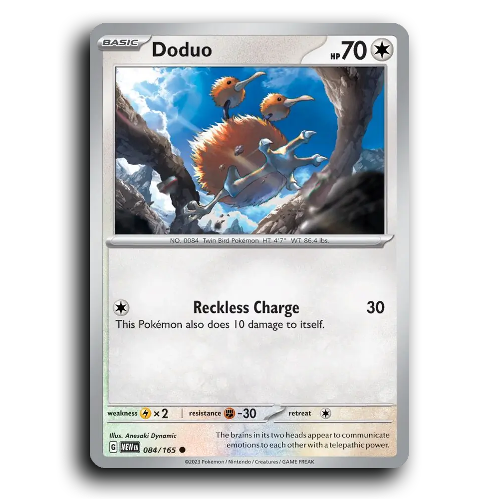 Doduo 084/165 151 Common Pokemon Card TCG Near Mint NM